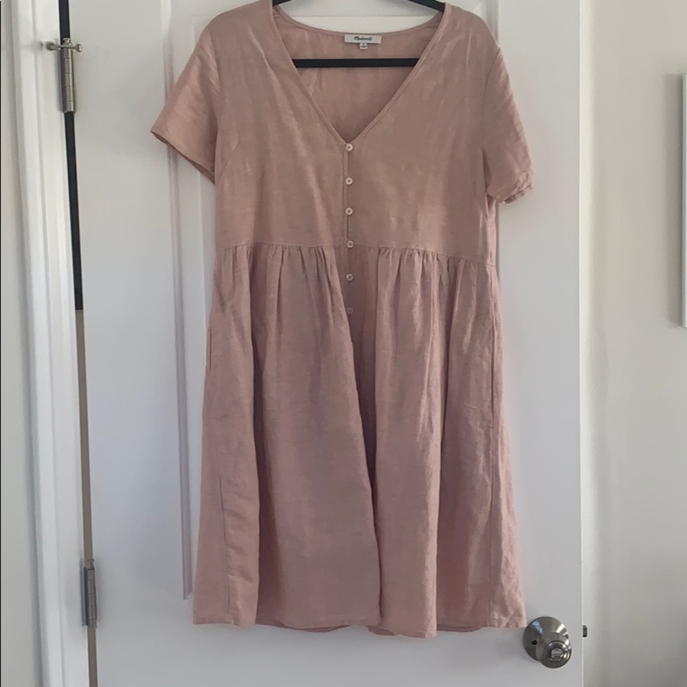 Madewell linen short sleeve dress
